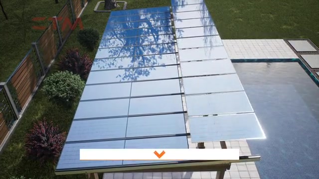 Solar Panel Canopy Installation -- Electric Vehicles & Clean Energy animation
